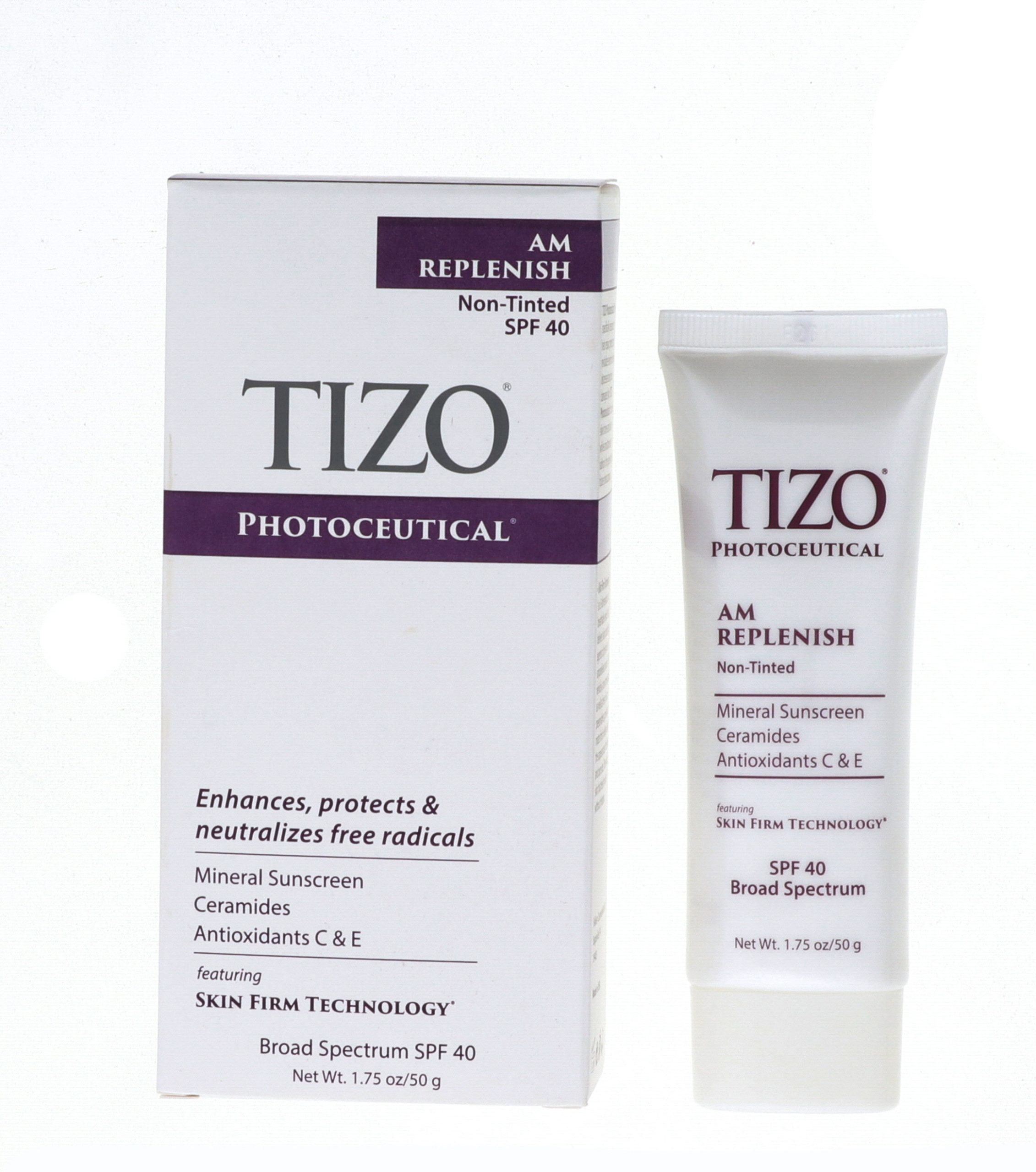 TIZO Photoceutical AM Replenish Non-Tinted SPF40, 1.75 oz